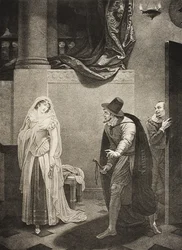 Voor het huis van Shylock, Act II, Scene V, uit 